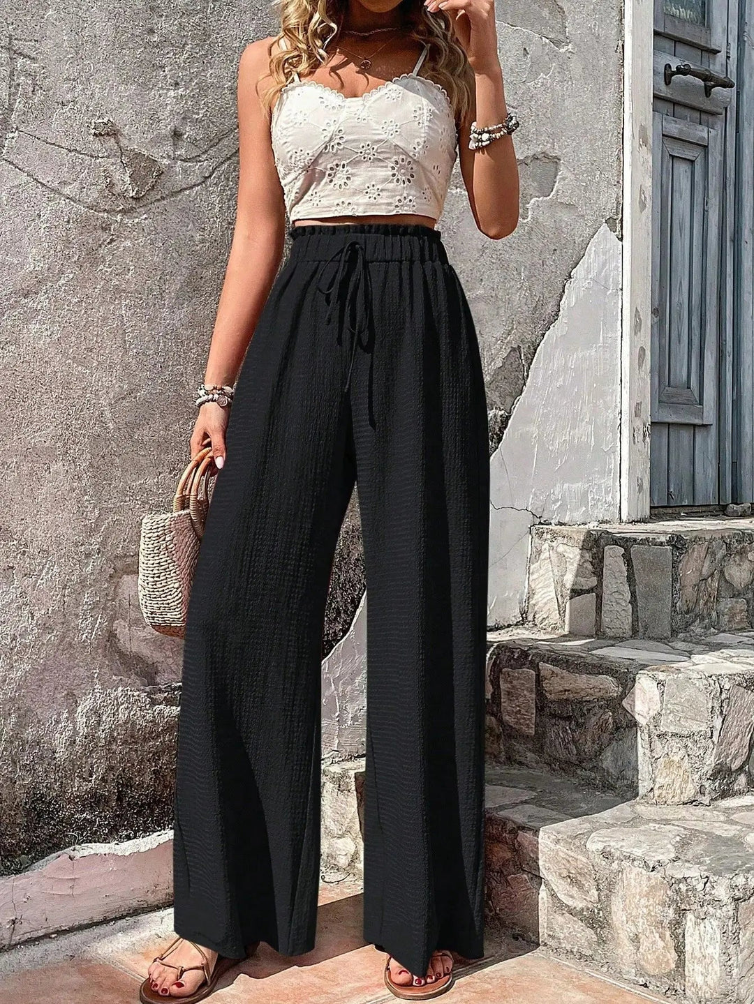 Women's Lightweight Casual Wide-Leg Pants-MODAUTLET