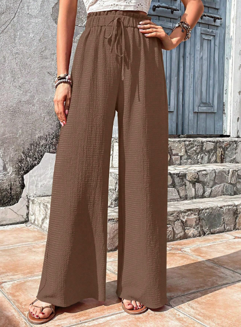 Women's Lightweight Casual Wide-Leg Pants-MODAUTLET