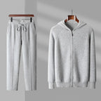 Wool Hoodie and Trousers Set for Ultimate Comfort Gray