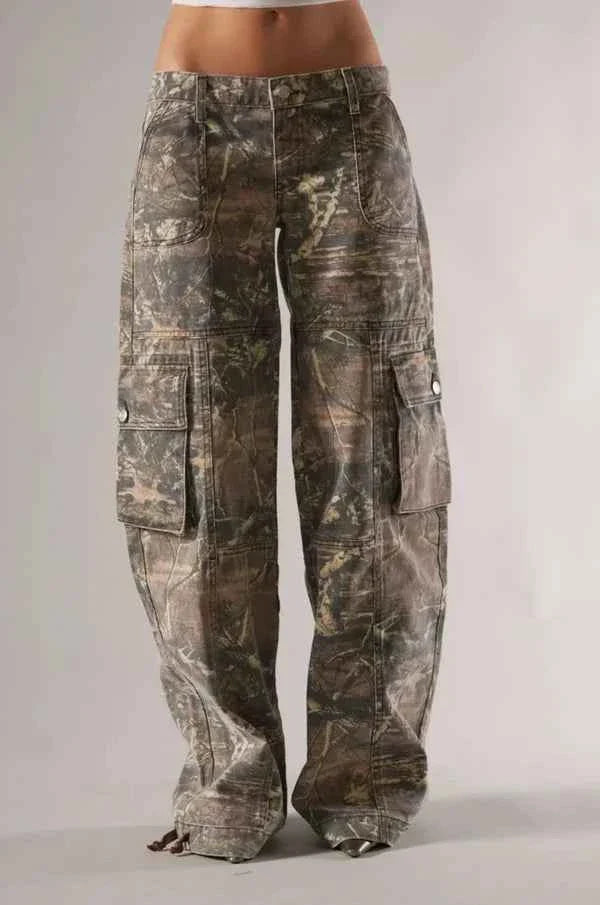 Camo Cargo Pants For Outdoor Adventure And Streetwear-MODAUTLET