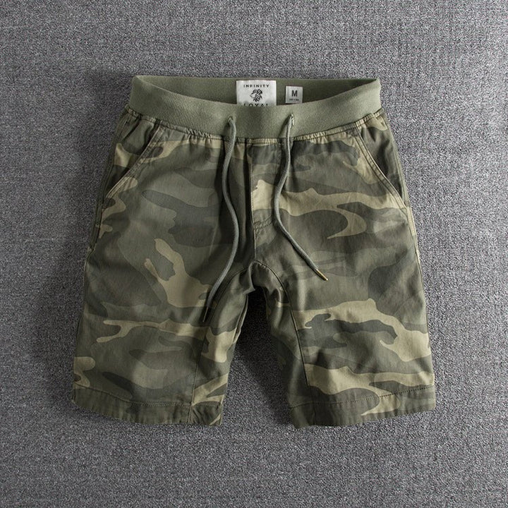 Camouflage Casual Shorts For Men Athletic Comfort Wear Gray