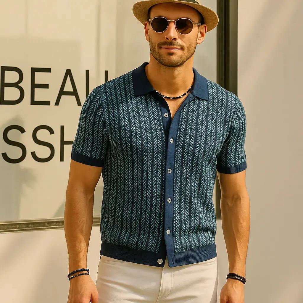 Classic Button Down Polo Shirt-MODAUTLET