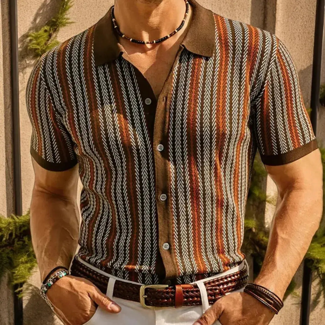 Classic Button Down Polo Shirt-MODAUTLET