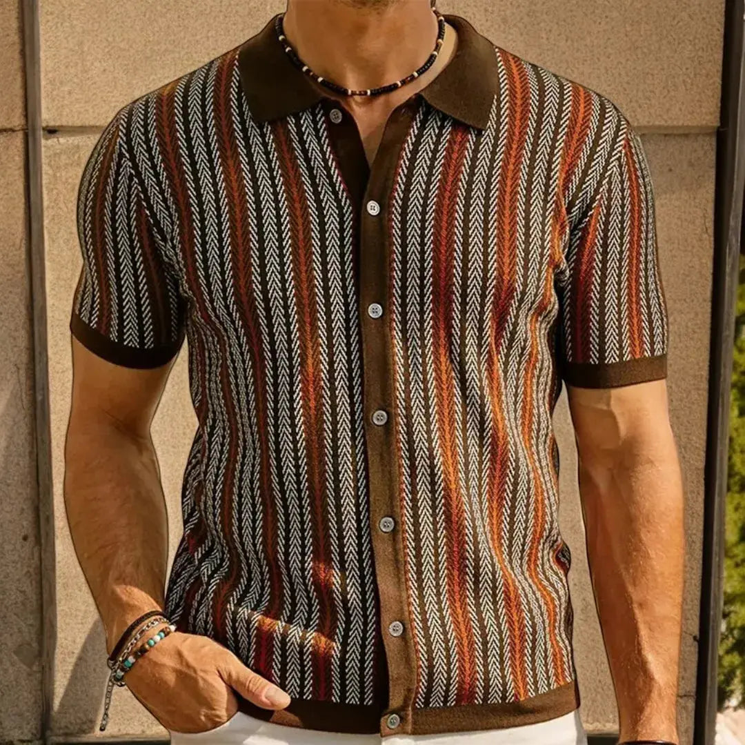 Classic Button Down Polo Shirt-MODAUTLET
