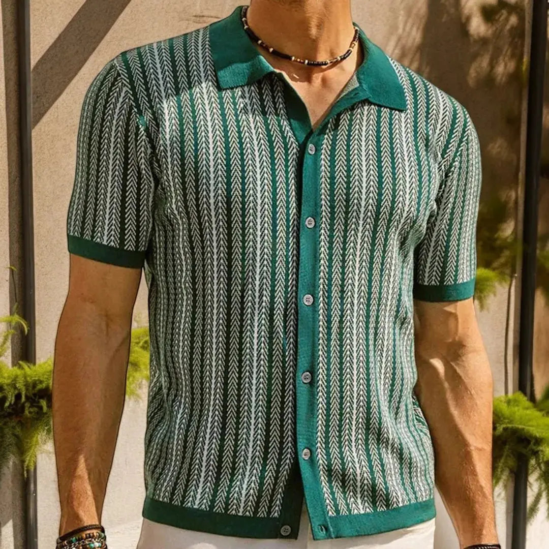 Classic Button Down Polo Shirt-MODAUTLET