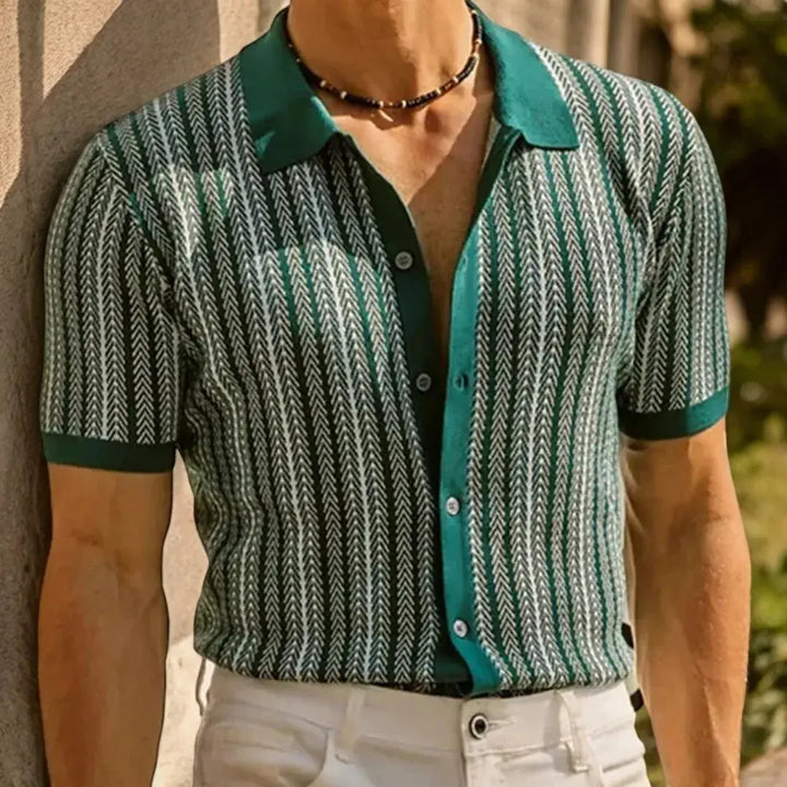 Classic Button Down Polo Shirt-MODAUTLET