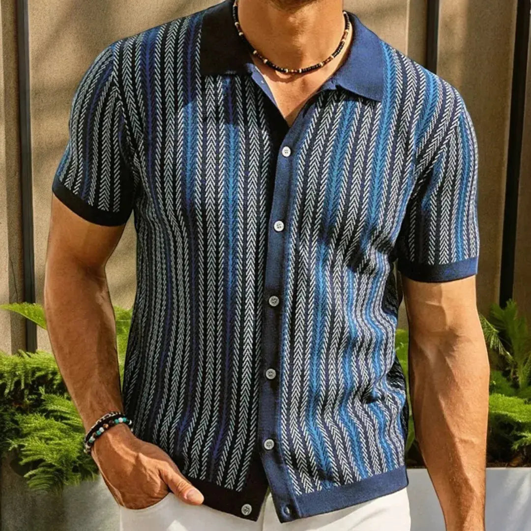 Classic Button Down Polo Shirt-MODAUTLET