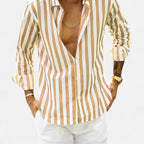 The Vittorio Striped Summer Shirt Yellow
