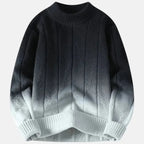 Ombré Crewneck Sweater for Effortless Style Ash Fade