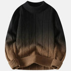 Ombré Crewneck Sweater for Effortless Style Mocha Eclipse