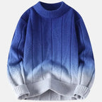 Ombré Crewneck Sweater for Effortless Style Ocean Drift