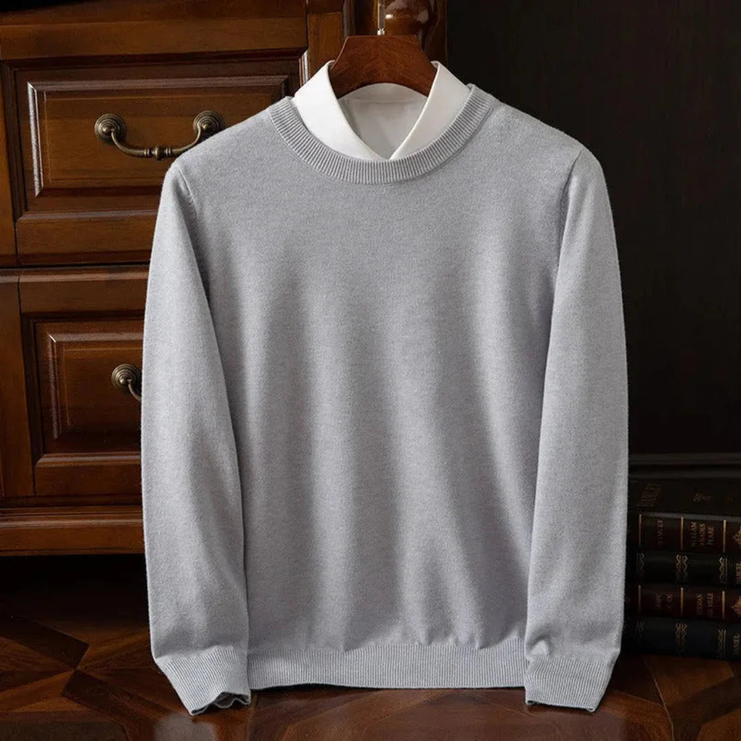 Cashmere Crew Neck Sweater Gray