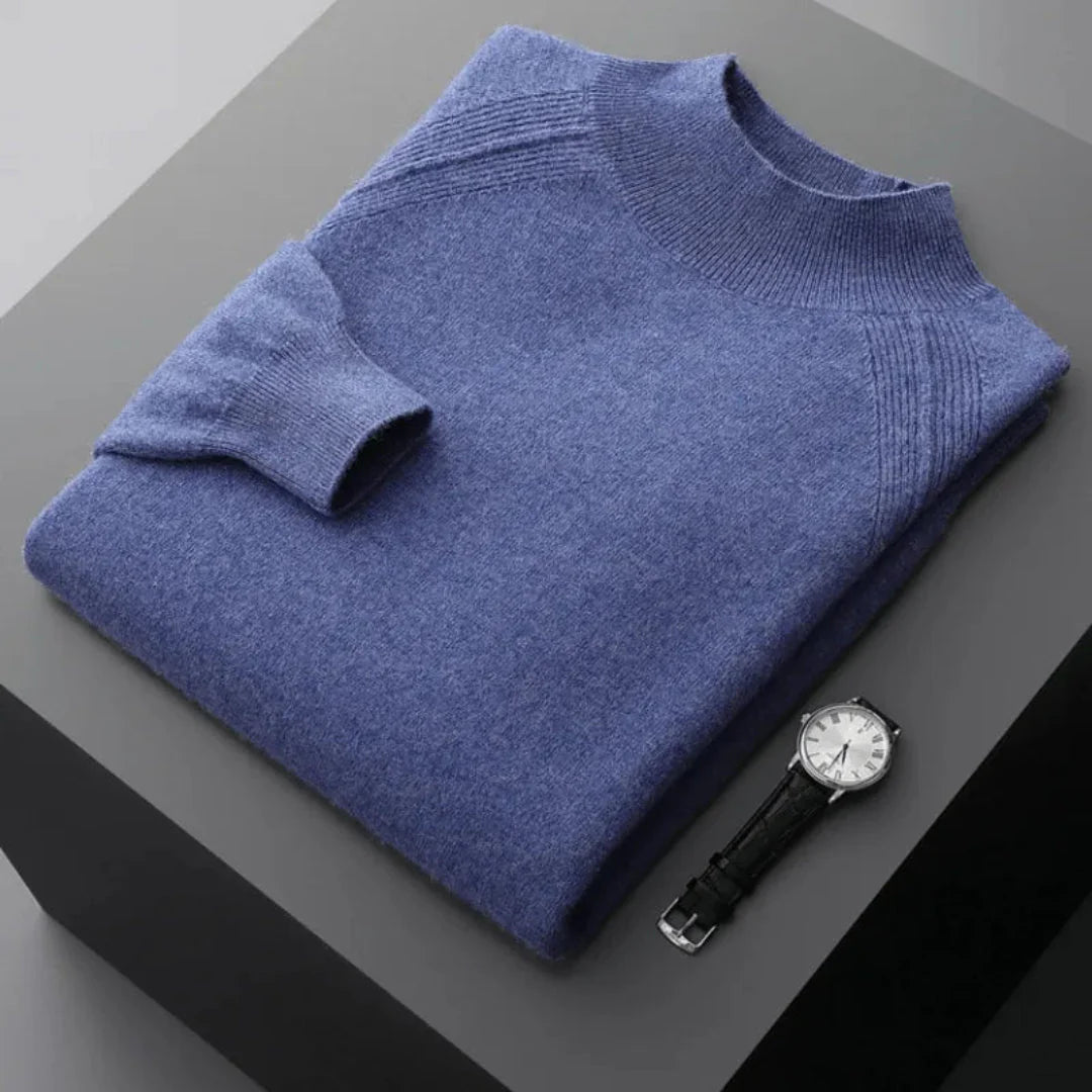 Cashmere Mock Neck Sweater for Ultimate Comfort Sky Blue