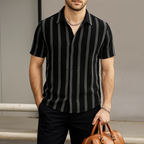 Men's Striped Linen Shirt - Castello Style