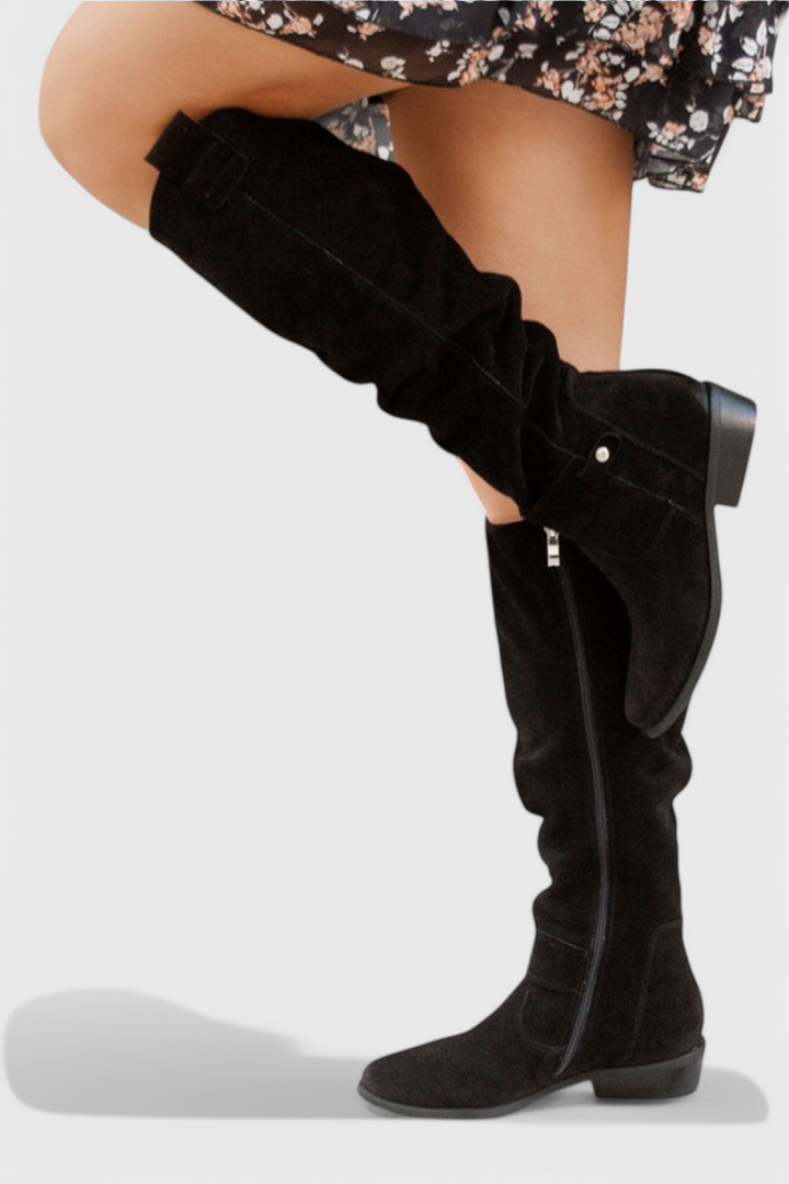 Celine Retro-Inspired High Boots Black