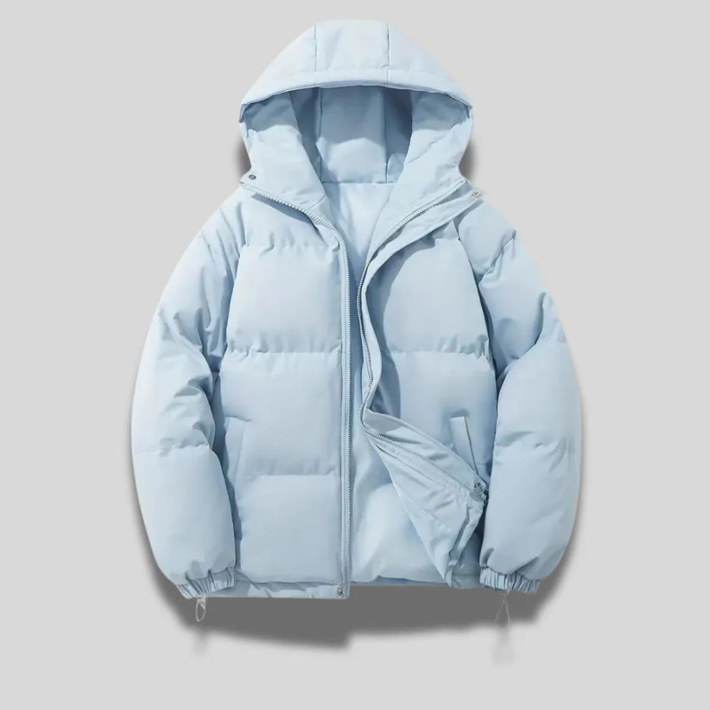 Ultra-Warm Hooded Puffer Jacket Blue