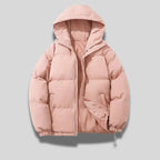 Ultra-Warm Hooded Puffer Jacket Pink