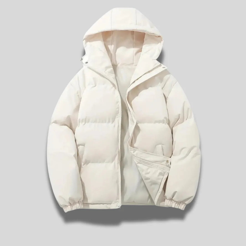 Ultra-Warm Hooded Puffer Jacket White