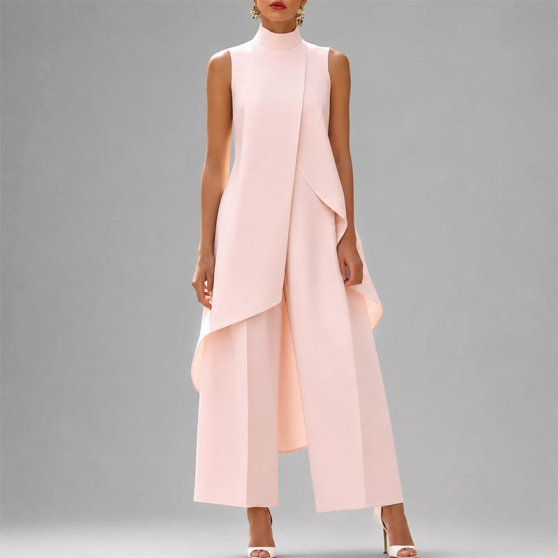 Charlotte | Women's Asymmetrical Overlay Two-Piece Outfit-MODAUTLET