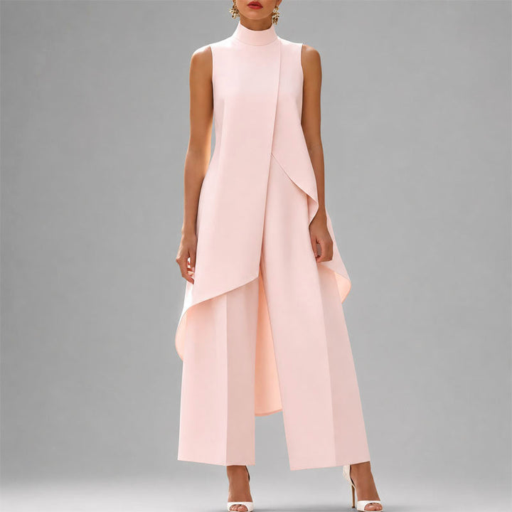 Charlotte | Women's Asymmetrical Overlay Two-Piece Outfit-MODAUTLET