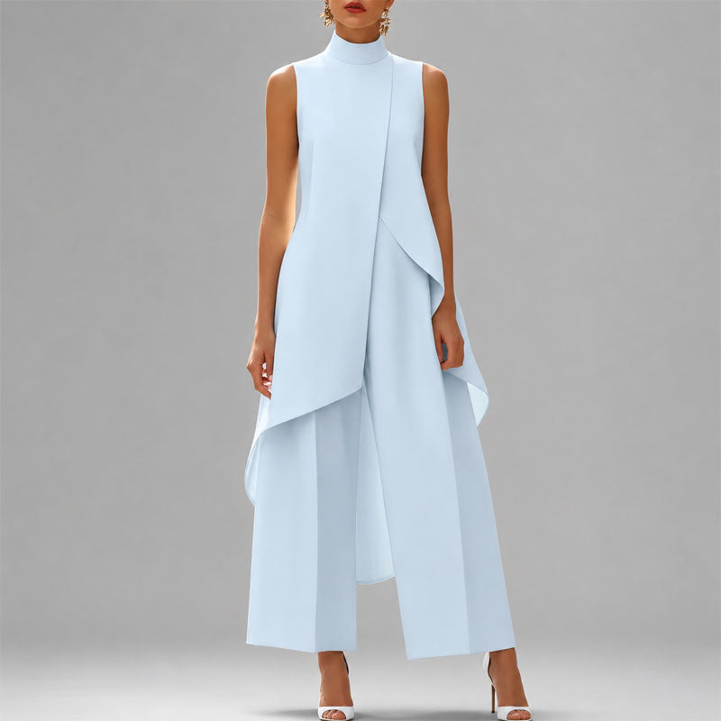 Charlotte | Women's Asymmetrical Overlay Two-Piece Outfit-MODAUTLET