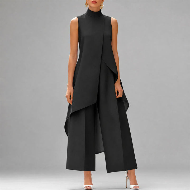 Charlotte | Women's Asymmetrical Overlay Two-Piece Outfit-MODAUTLET