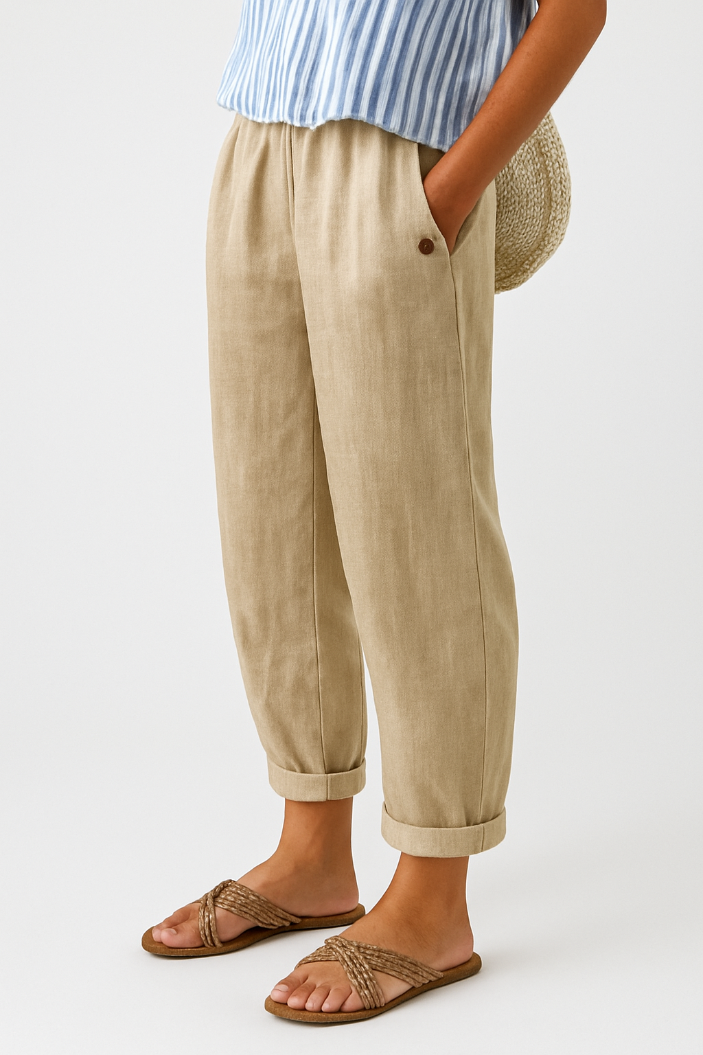 Women's Stylish Pants with Side Pockets-MODAUTLET