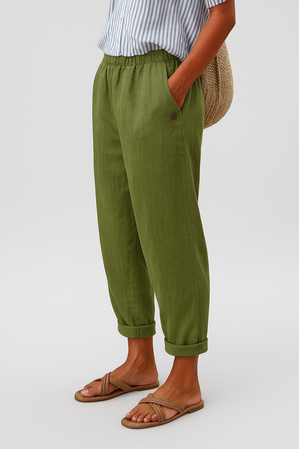 Women's Stylish Pants with Side Pockets-MODAUTLET