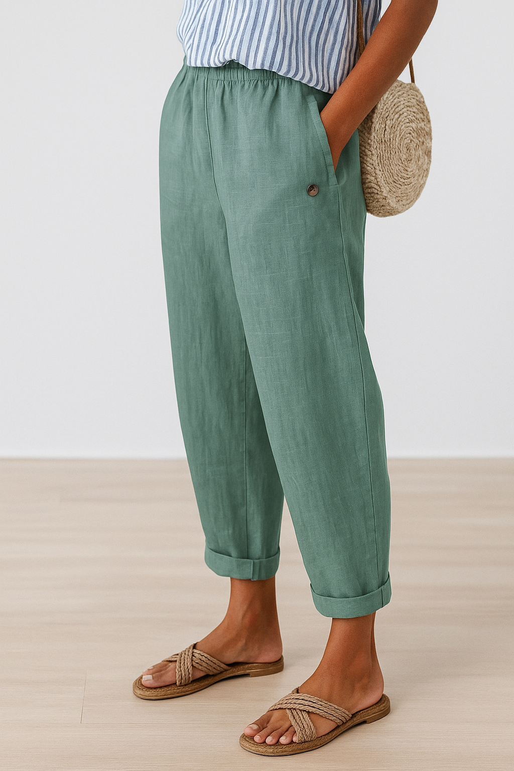 Women's Stylish Pants with Side Pockets-MODAUTLET