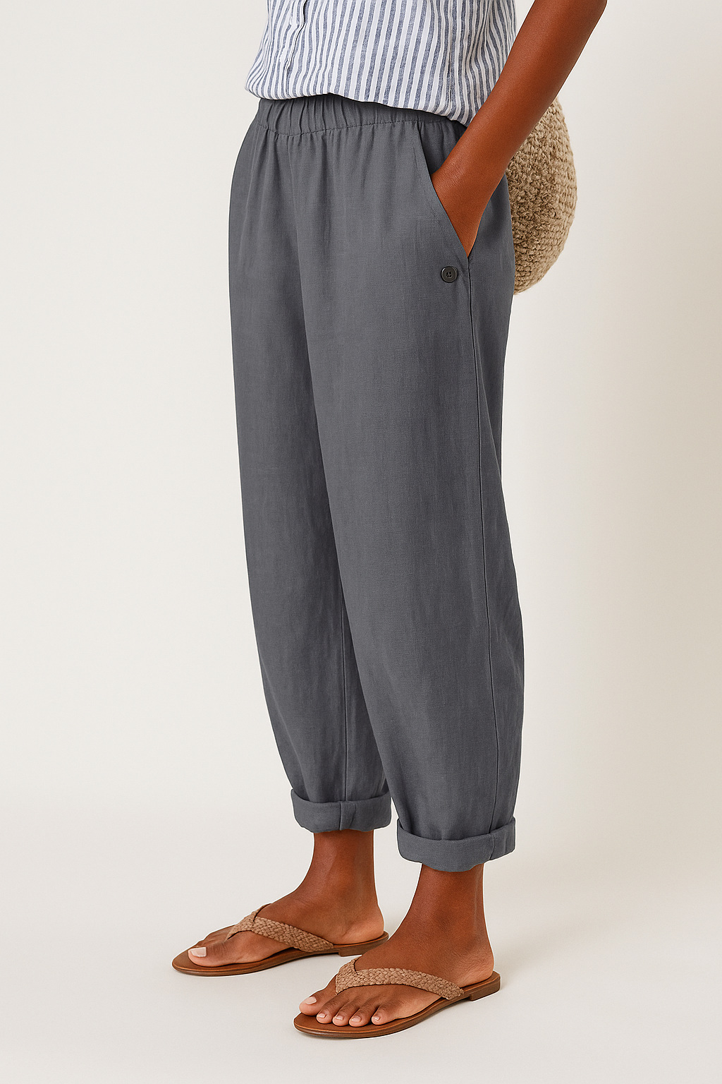 Women's Stylish Pants with Side Pockets-MODAUTLET