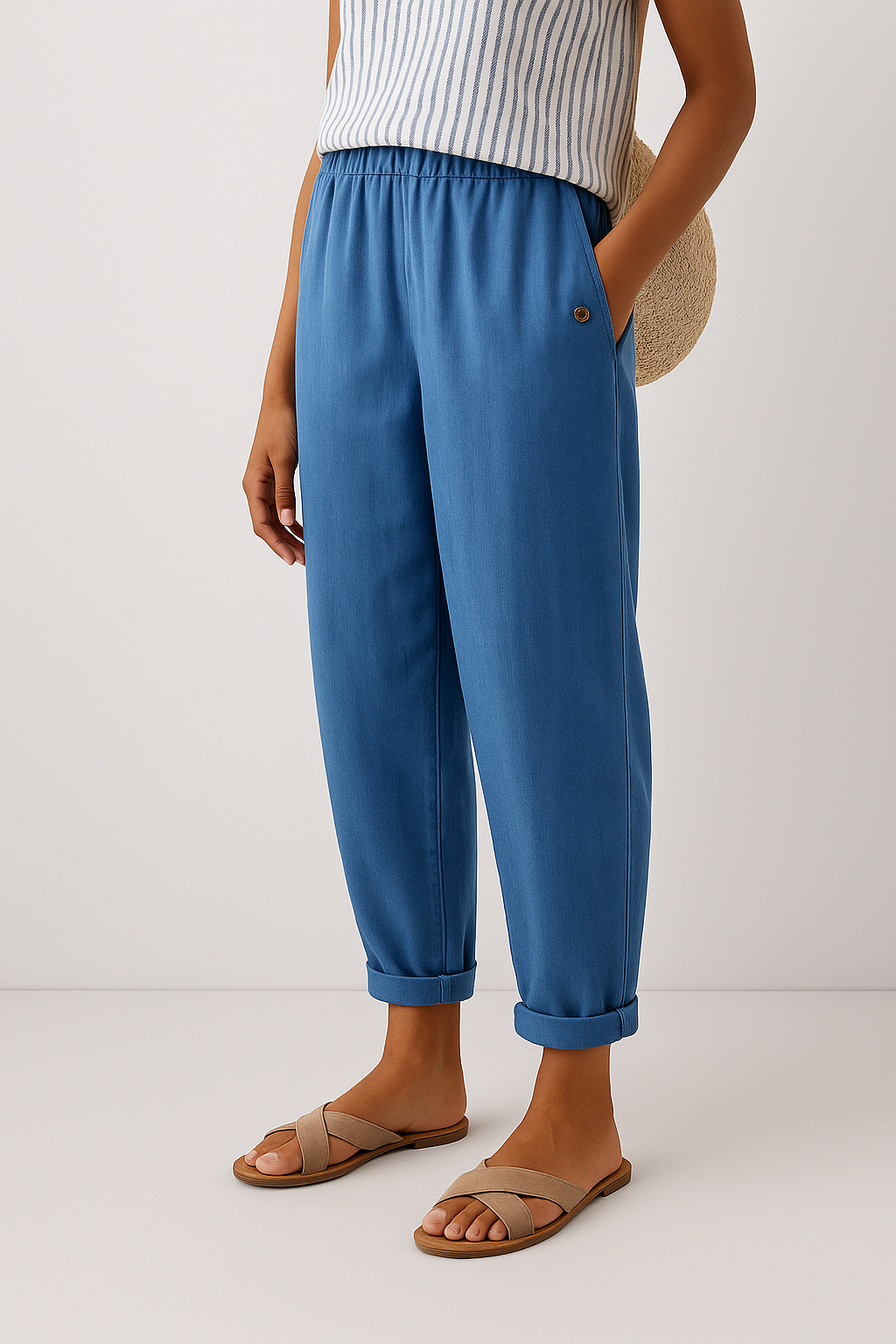 Women's Stylish Pants with Side Pockets-MODAUTLET