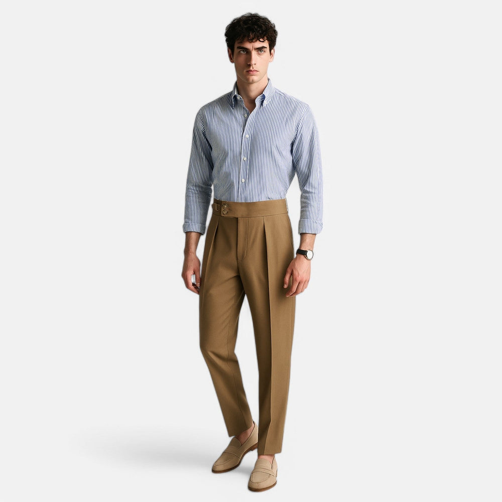 Men's Tailored High-Rise Trousers-MODAUTLET