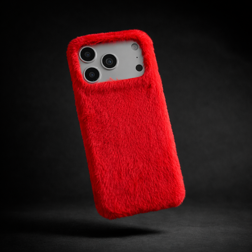 Stylish Fur iPhone Case Red