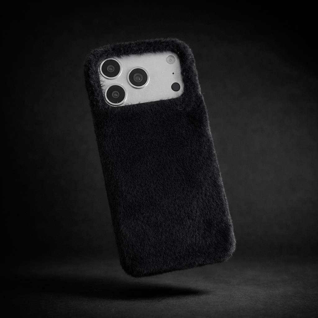 Stylish Fur iPhone Case Black