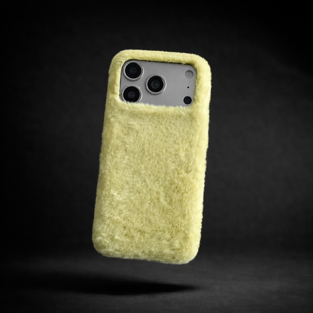 Stylish Fur iPhone Case Yellow