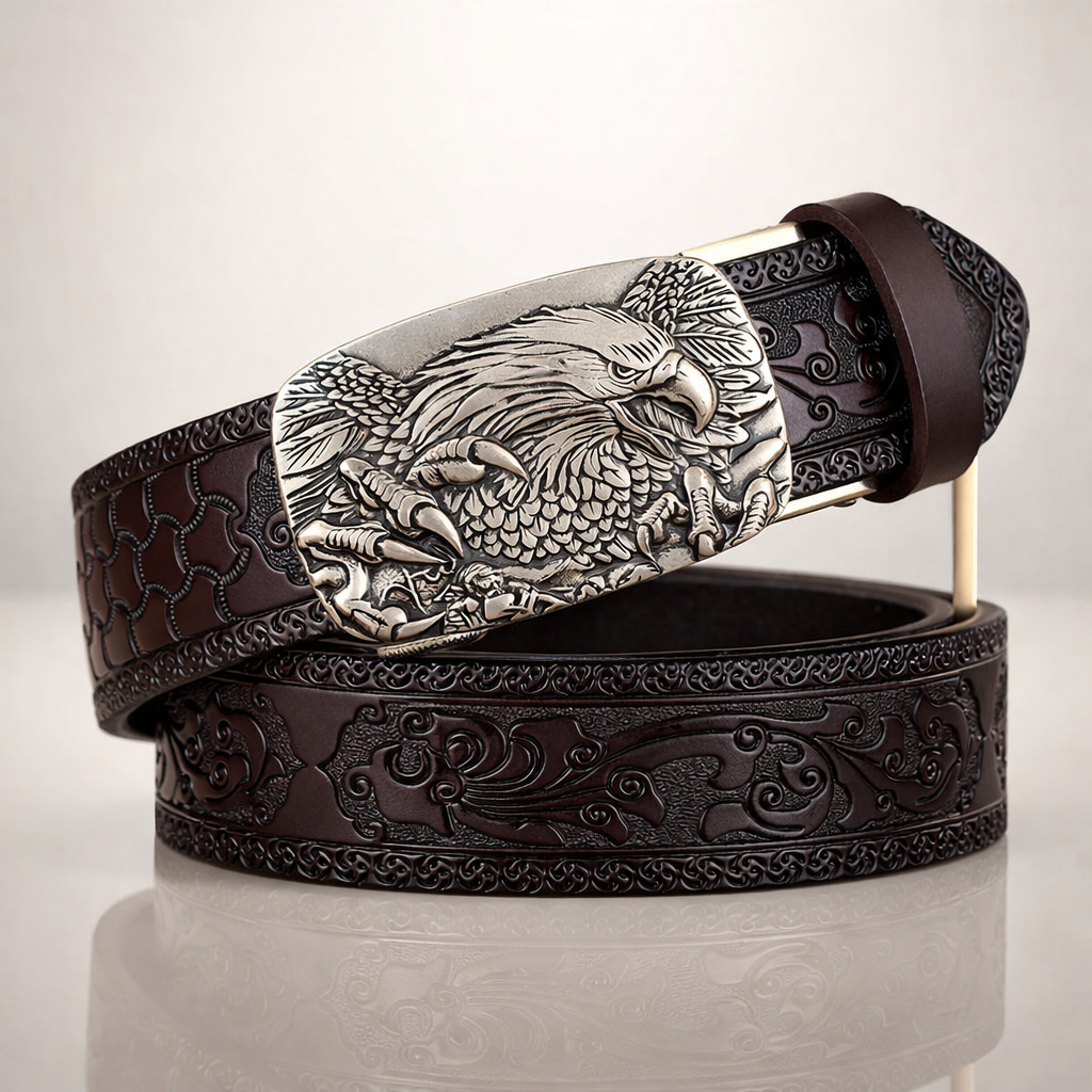 Premium Black Cowhide Leather Belt-MODAUTLET