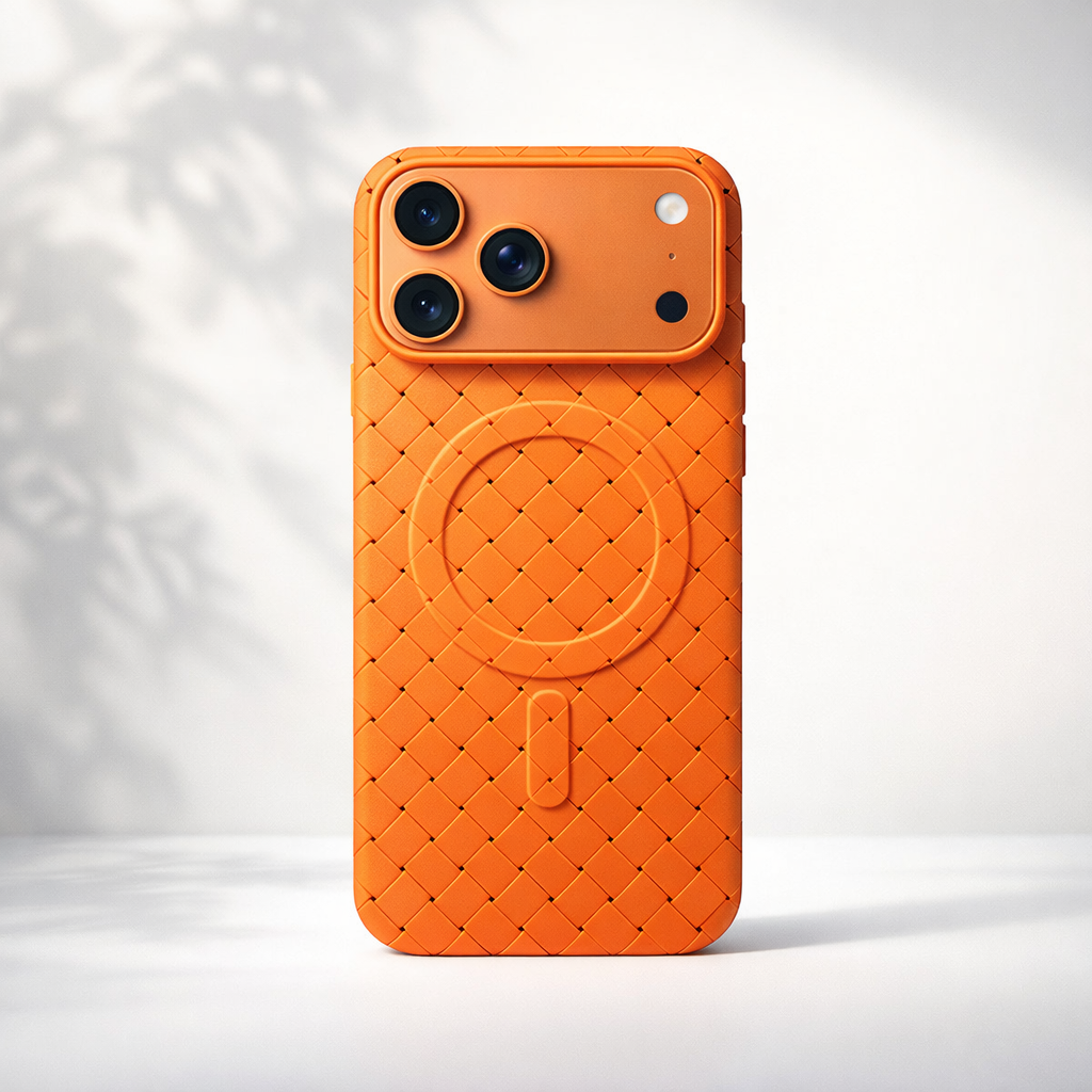Durable Woven iPhone Case for Ultimate Protection Orange
