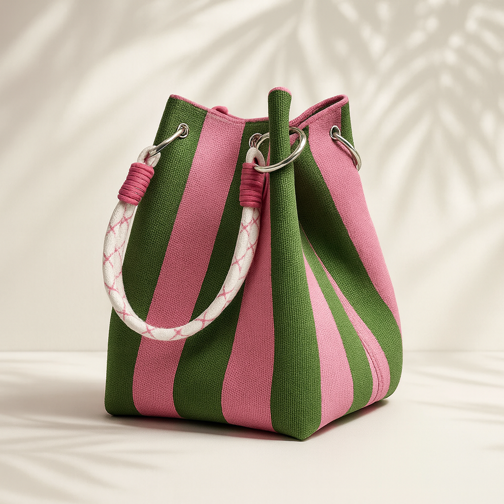Chic Bucket Bag for Stylish Outings Pink Green