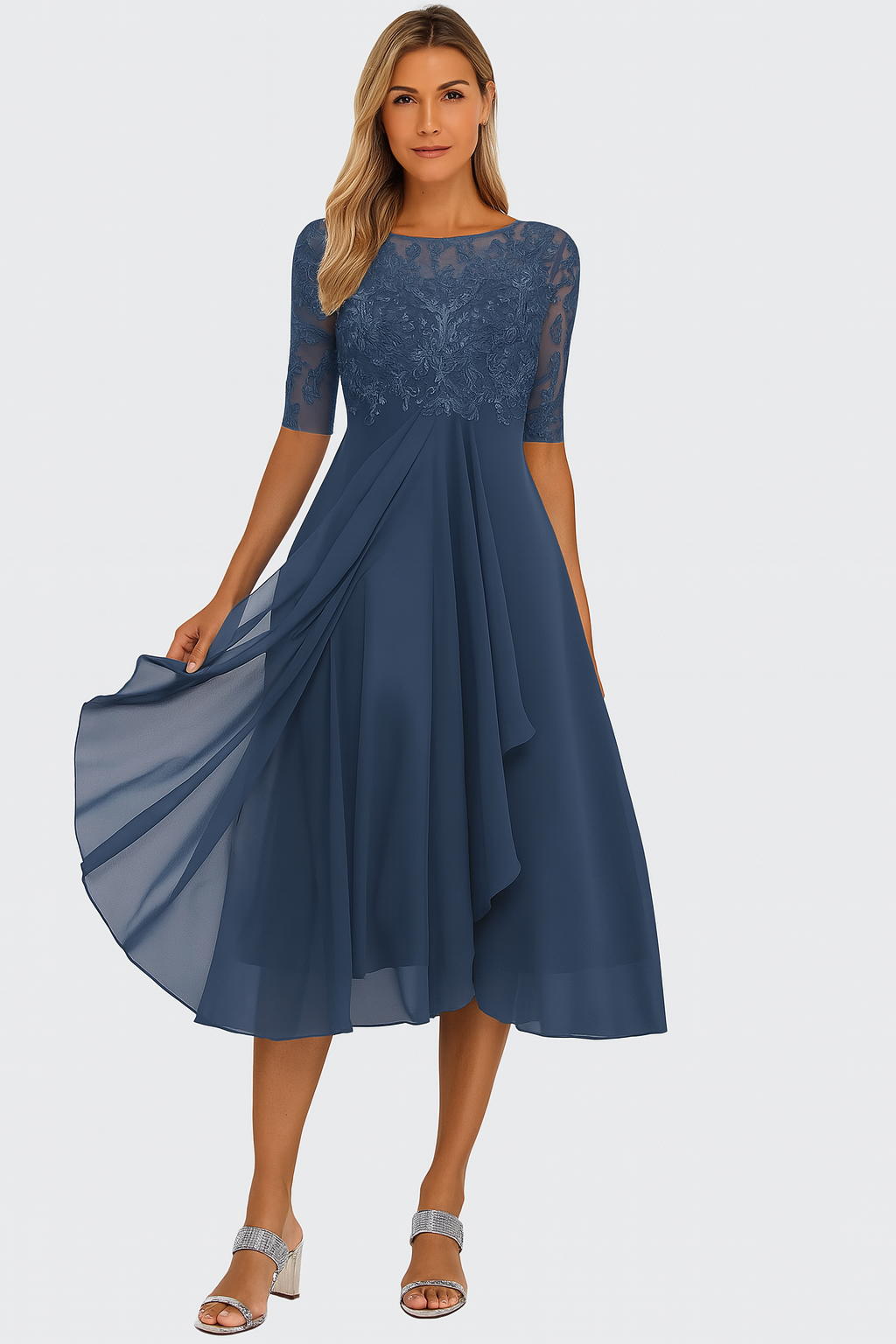 Lily | Vestido midi de verano para mujer con corte en A