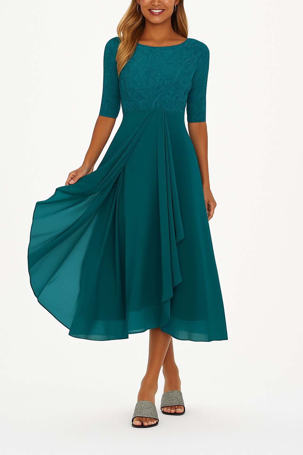 Lily | Vestido midi de verano para mujer con corte en A