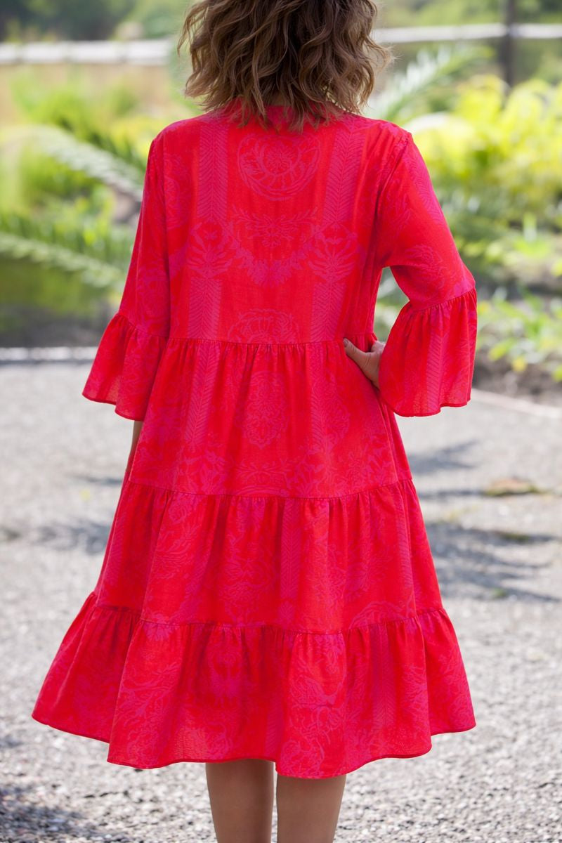 Daisy | Vestido midi holgado bohemio para mujer