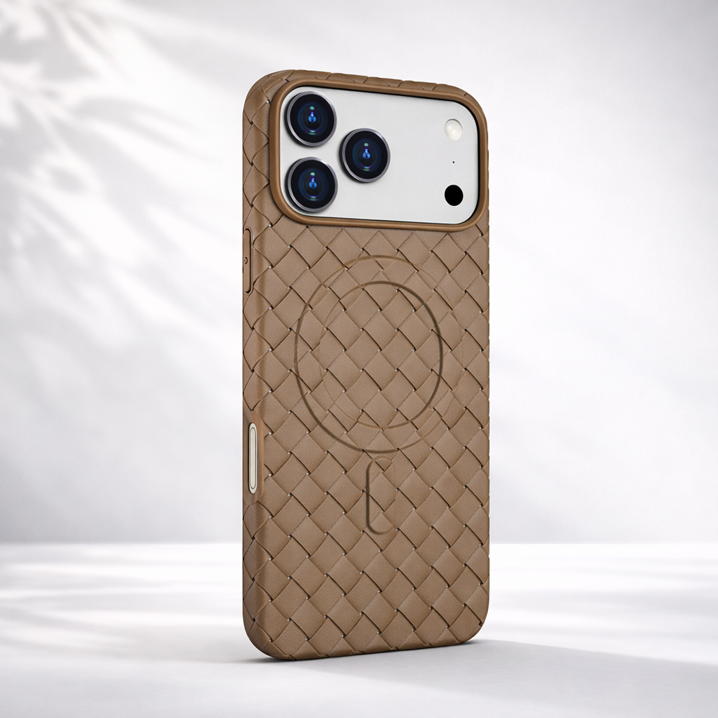 Durable Woven iPhone Case for Ultimate Protection Brown