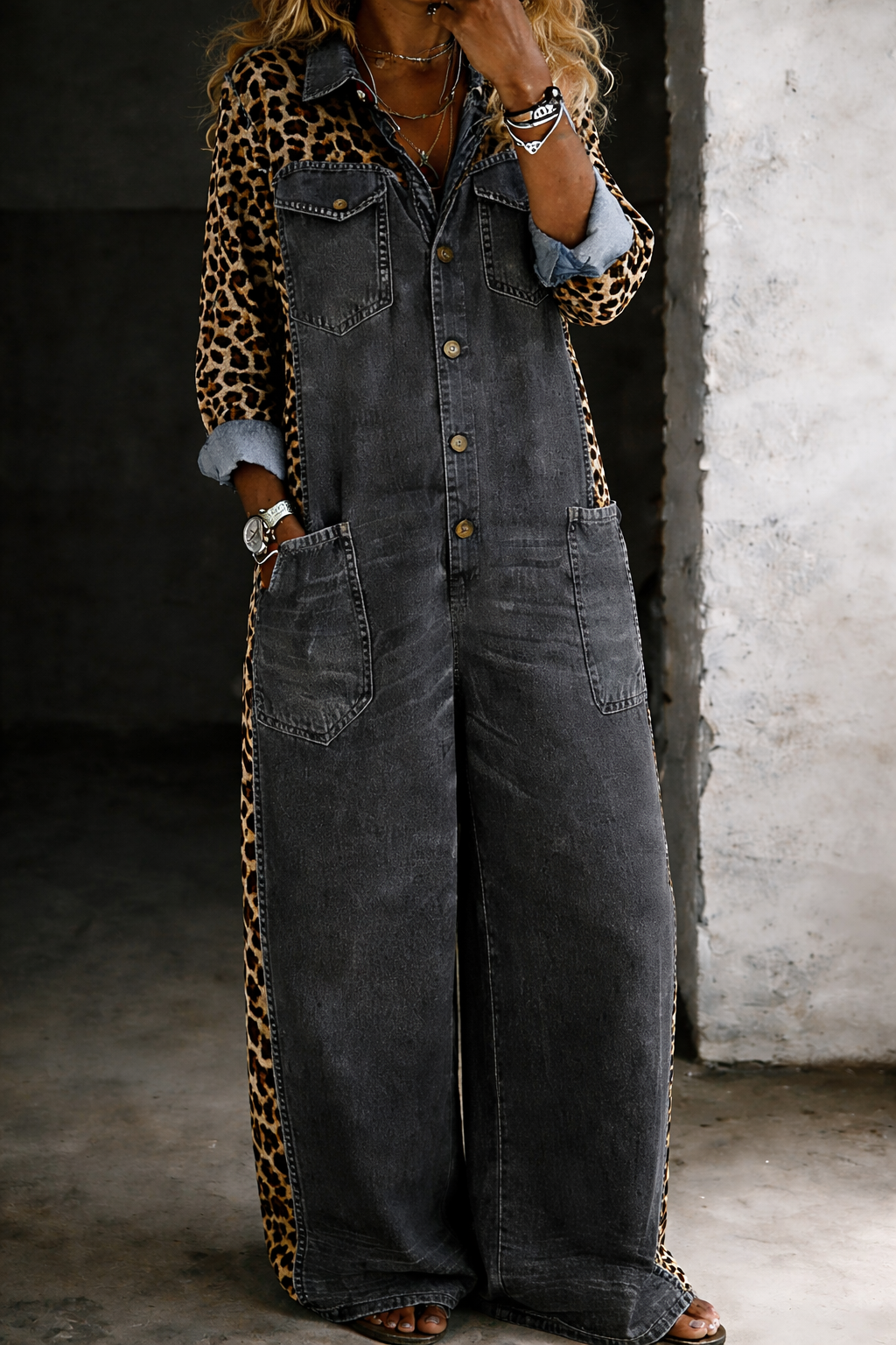 Amanda | Jumpsuit i denimskjorte til kvinder for stilfuld komfort