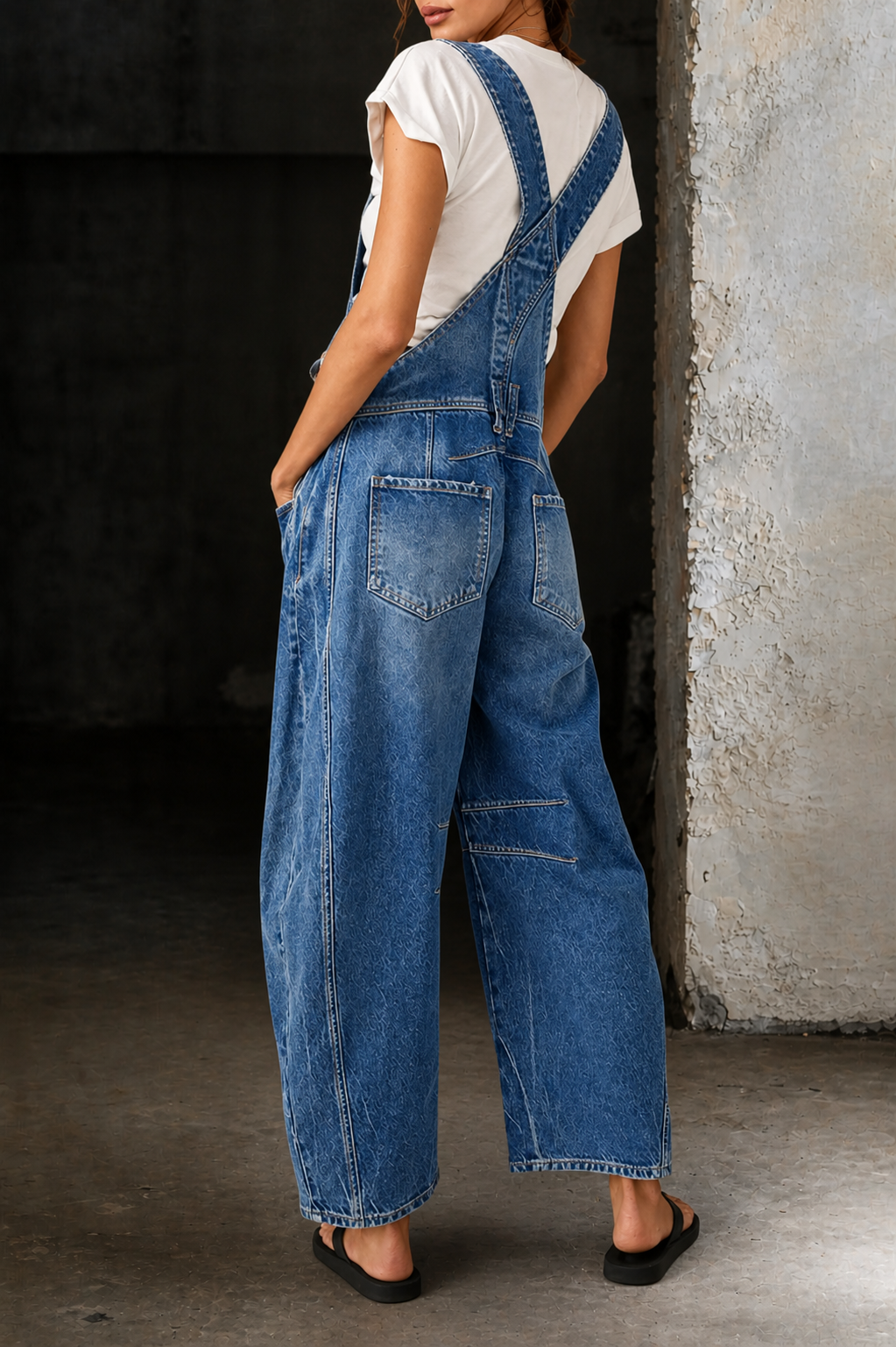 Lauren | Damen-Latzhose aus Denim im Barrel-Schnitt