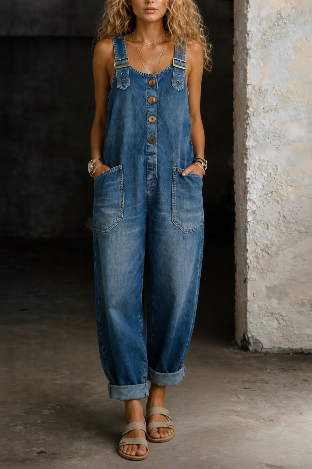 Moxelle | Denim-Latzoverall für Damen