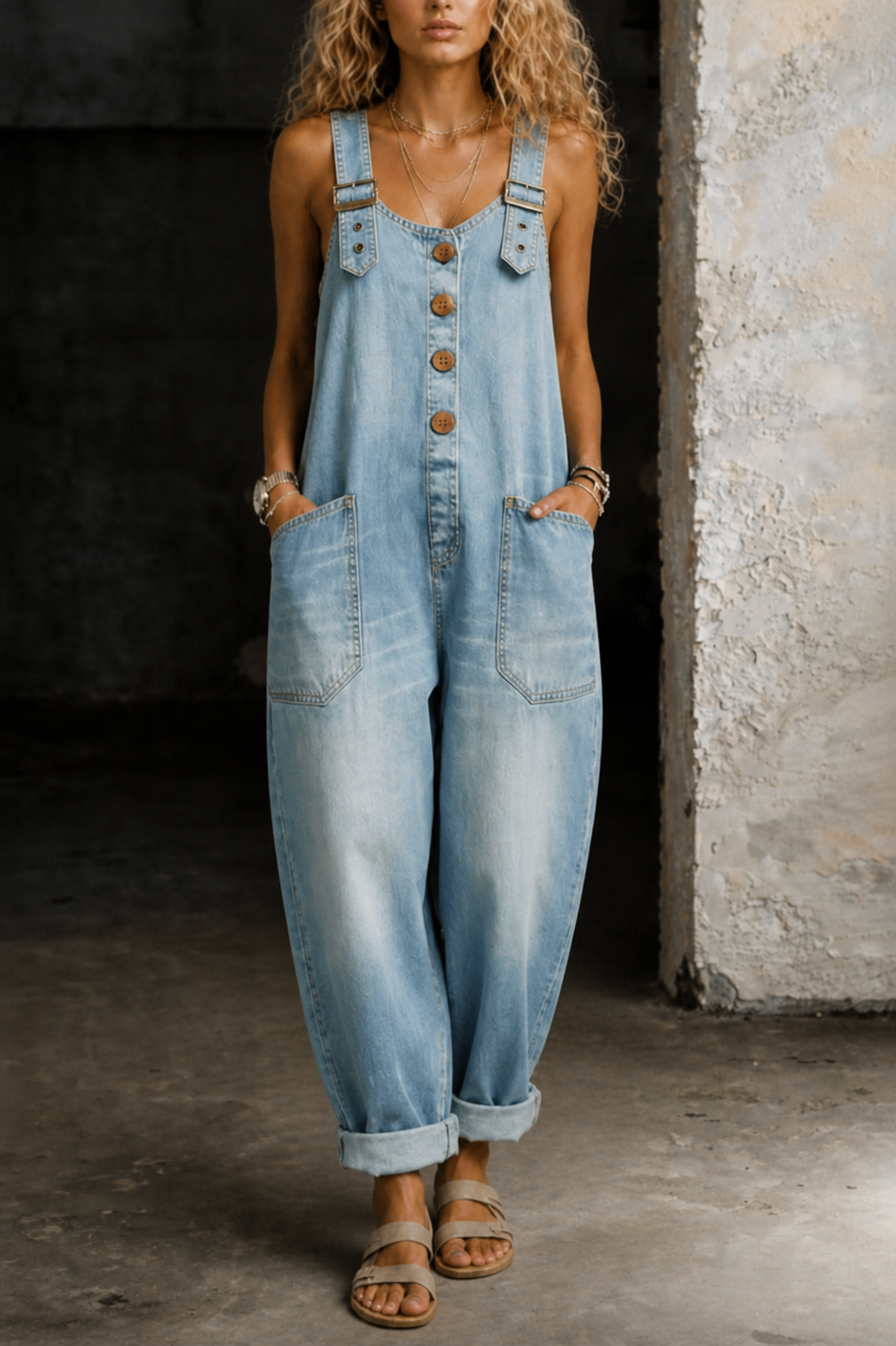 Moxelle | Denim-Latzoverall für Damen