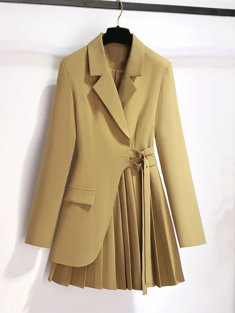 Chic Blazer & Pants Set ONLY Khaki coat
