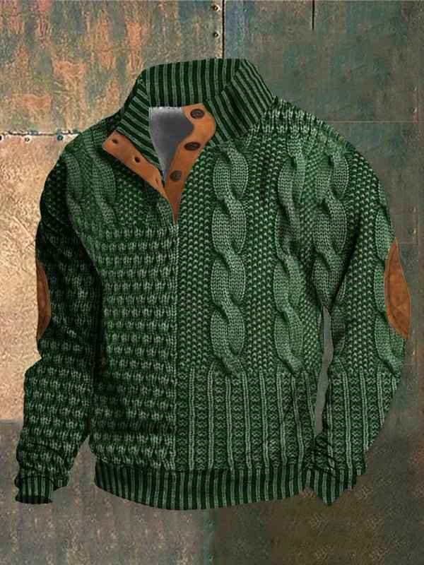 Chic Button-Up Sweater for Everyday Wear Green