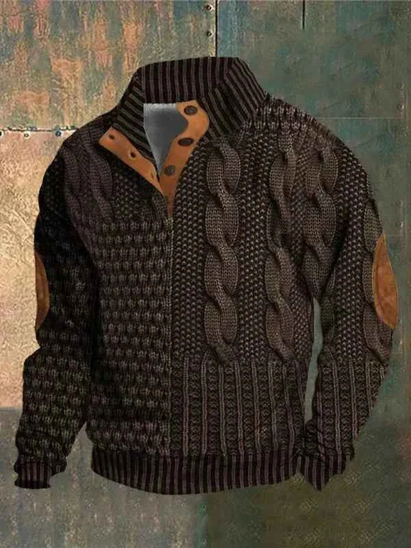 Chic Button-Up Sweater for Everyday Wear Brown