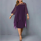 Elegant Versatile Midi Dress for Women Purple